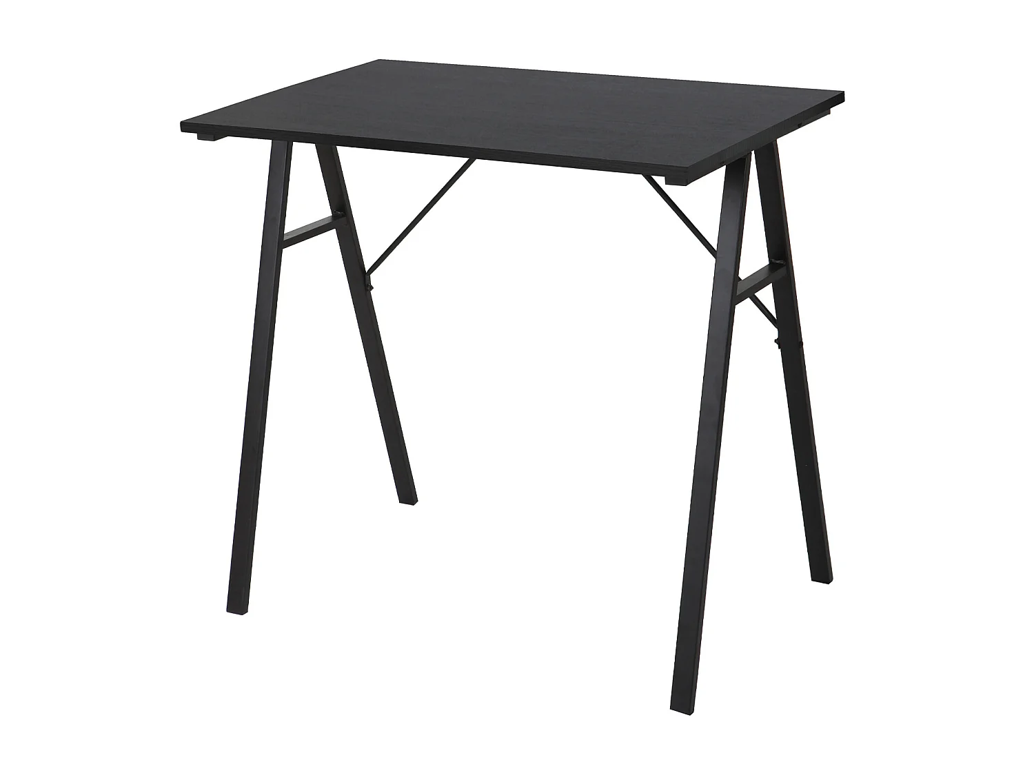 Bureau d'ordinateur Table de jeu en Bois et Acier noir Bureau Maison