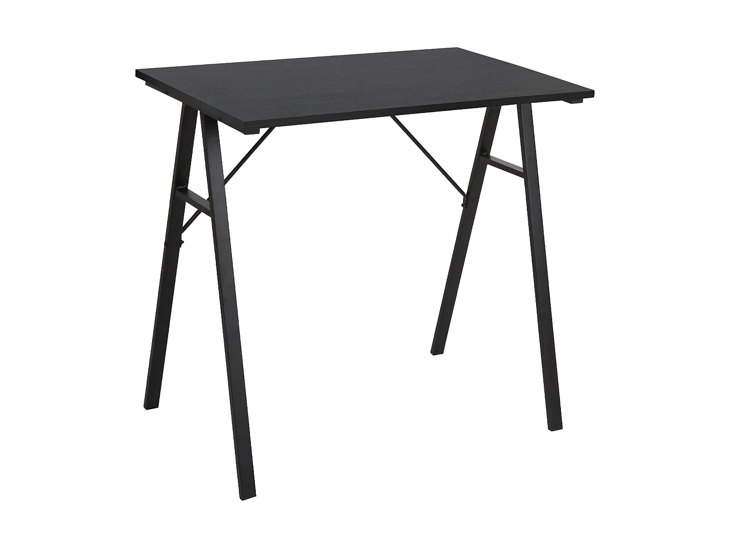 Bureau d'ordinateur Table de jeu en Bois et Acier noir Bureau Maison