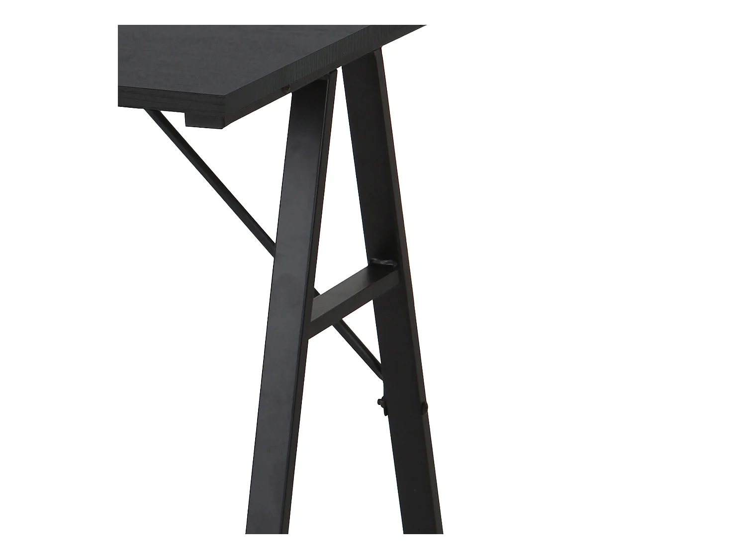 Bureau d'ordinateur Table de jeu en Bois et Acier noir Bureau Maison