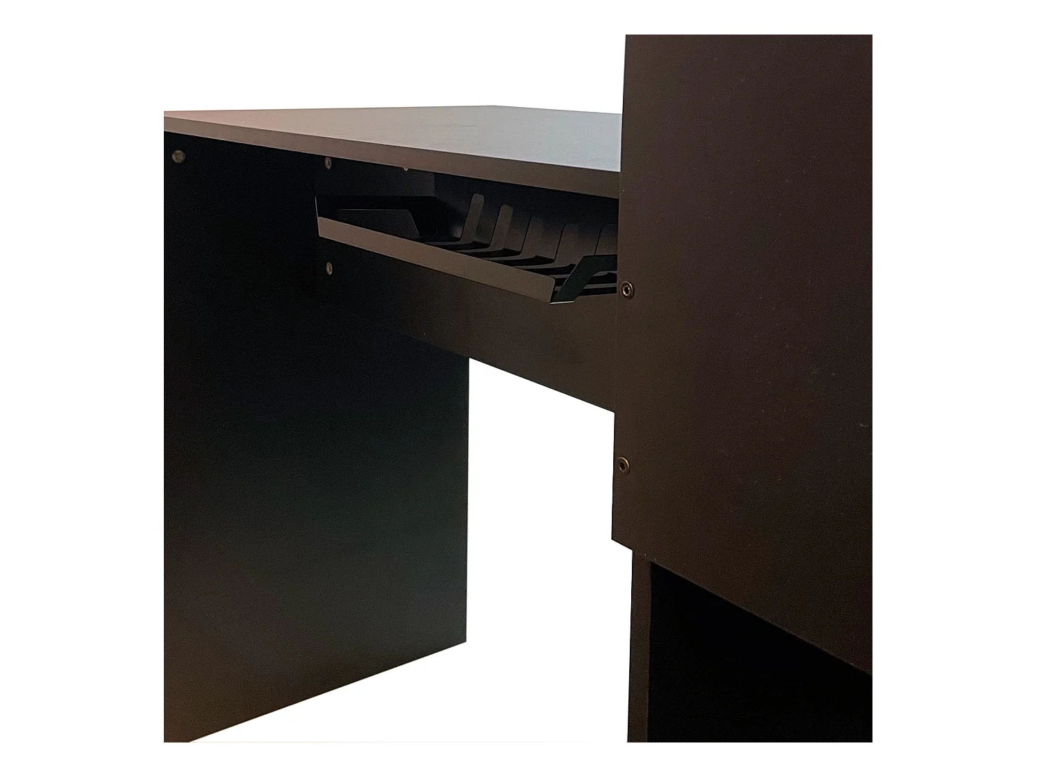 Table gaming pour PC noire rouge en bois moderne avec accessoires