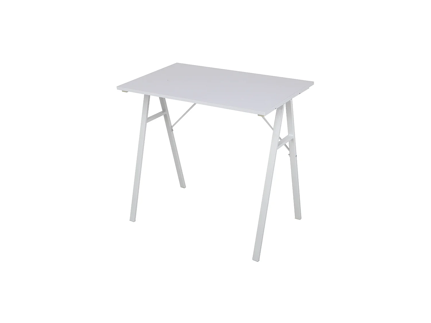 Table d'ordinateur pour PC en bois acier blanc de style moderne