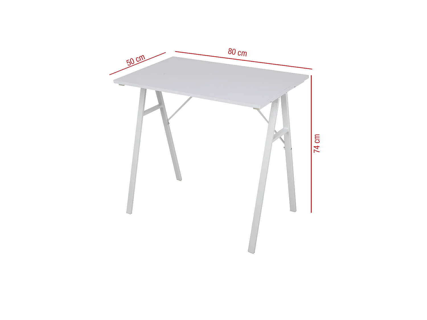 Table d'ordinateur pour PC en bois acier blanc de style moderne