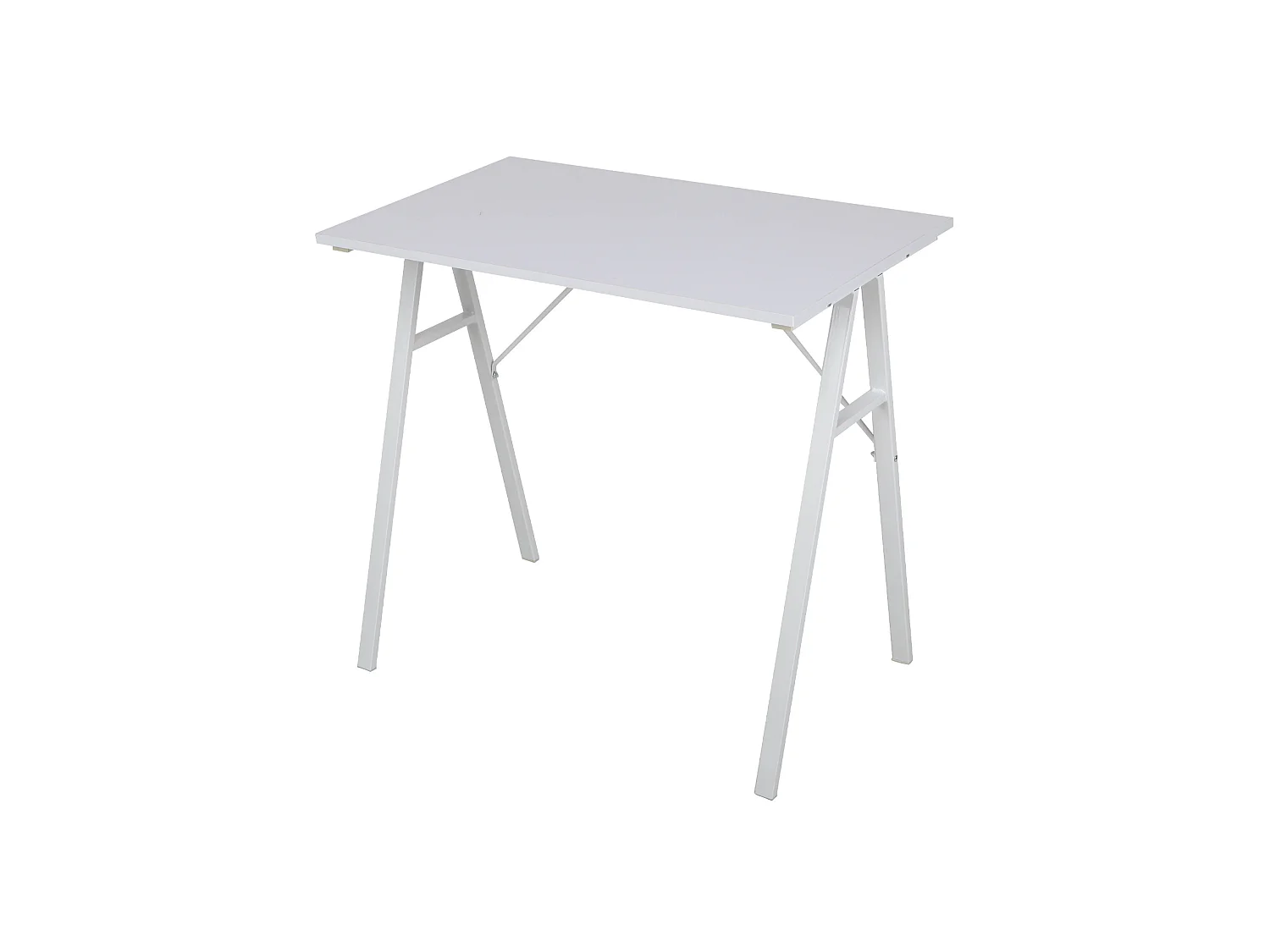 Table d'ordinateur pour PC en bois acier blanc de style moderne