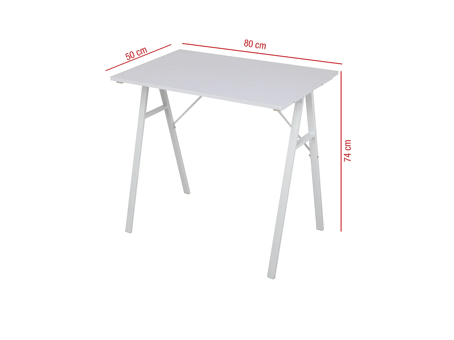 Table d'ordinateur pour PC en bois acier blanc de style moderne