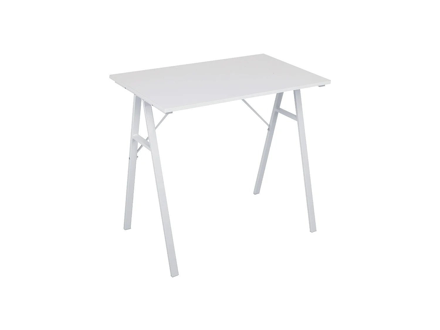 Table d'ordinateur pour PC en bois acier blanc de style moderne