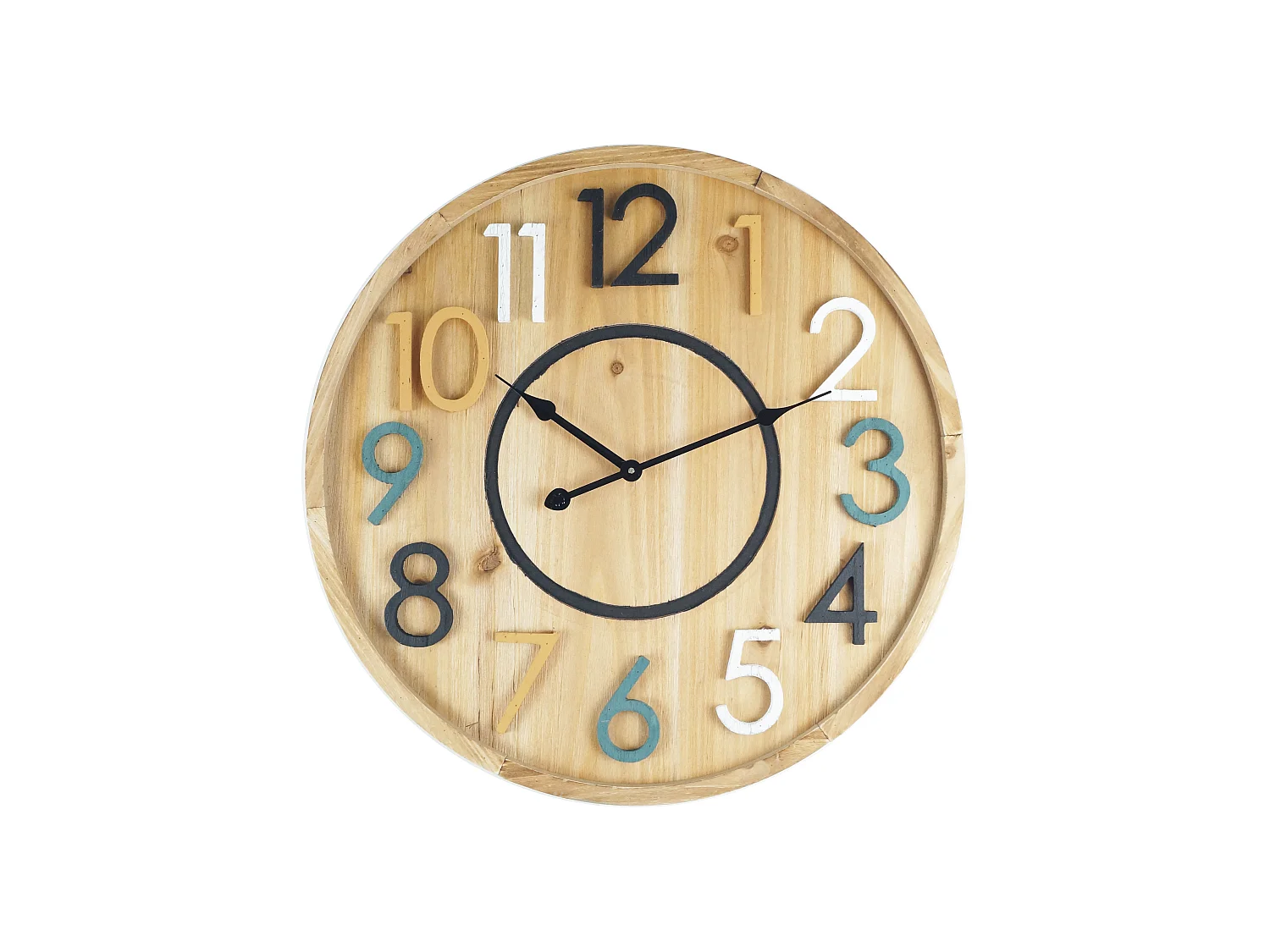 Orologio Parete Moderno Mdf Marrone Camera Ufficio Sala 50x50x4,5