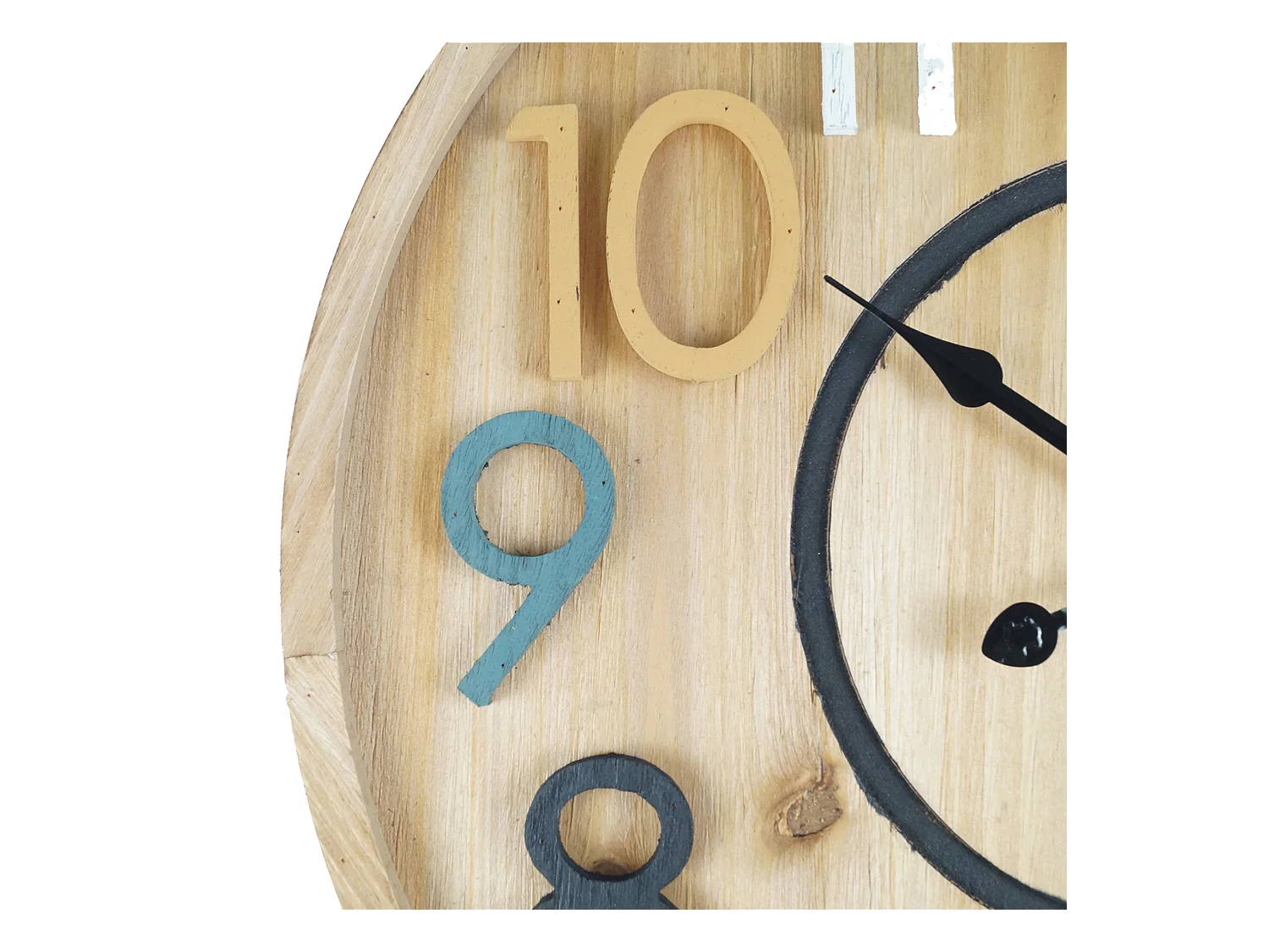 Orologio Parete Moderno Mdf Marrone Camera Ufficio Sala 50x50x4,5