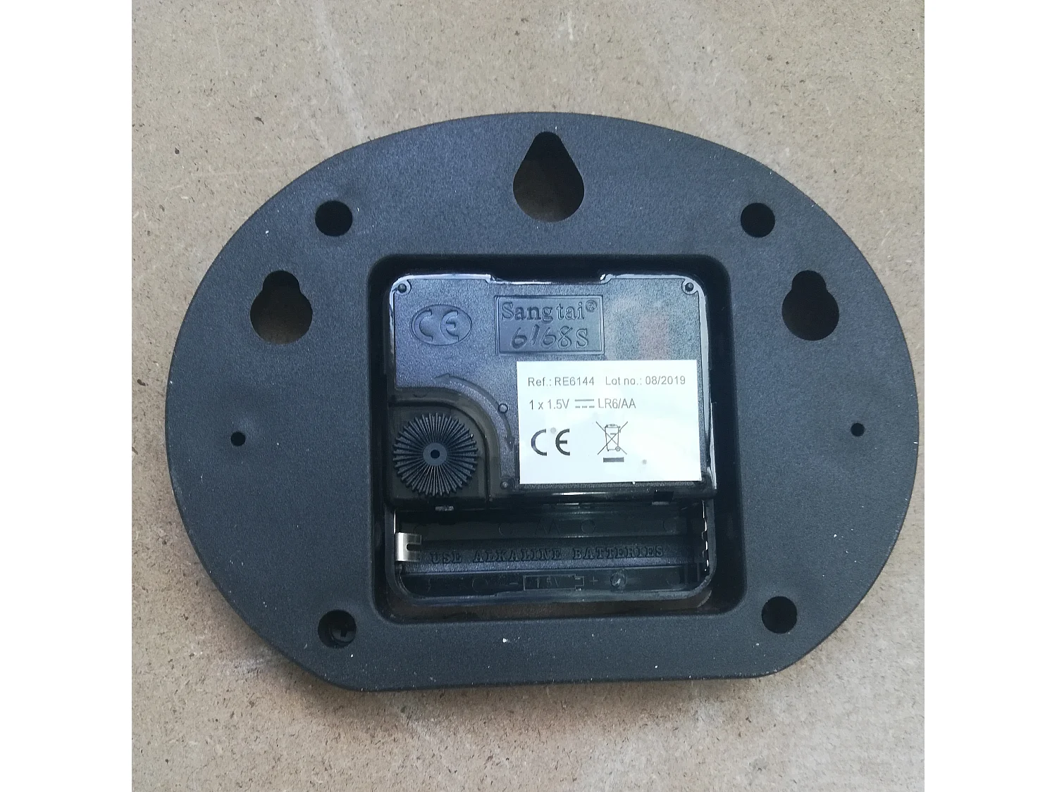 Orologio A Parete Legno Azzurro Bianco Rustico Rotondo 50x50x4,5