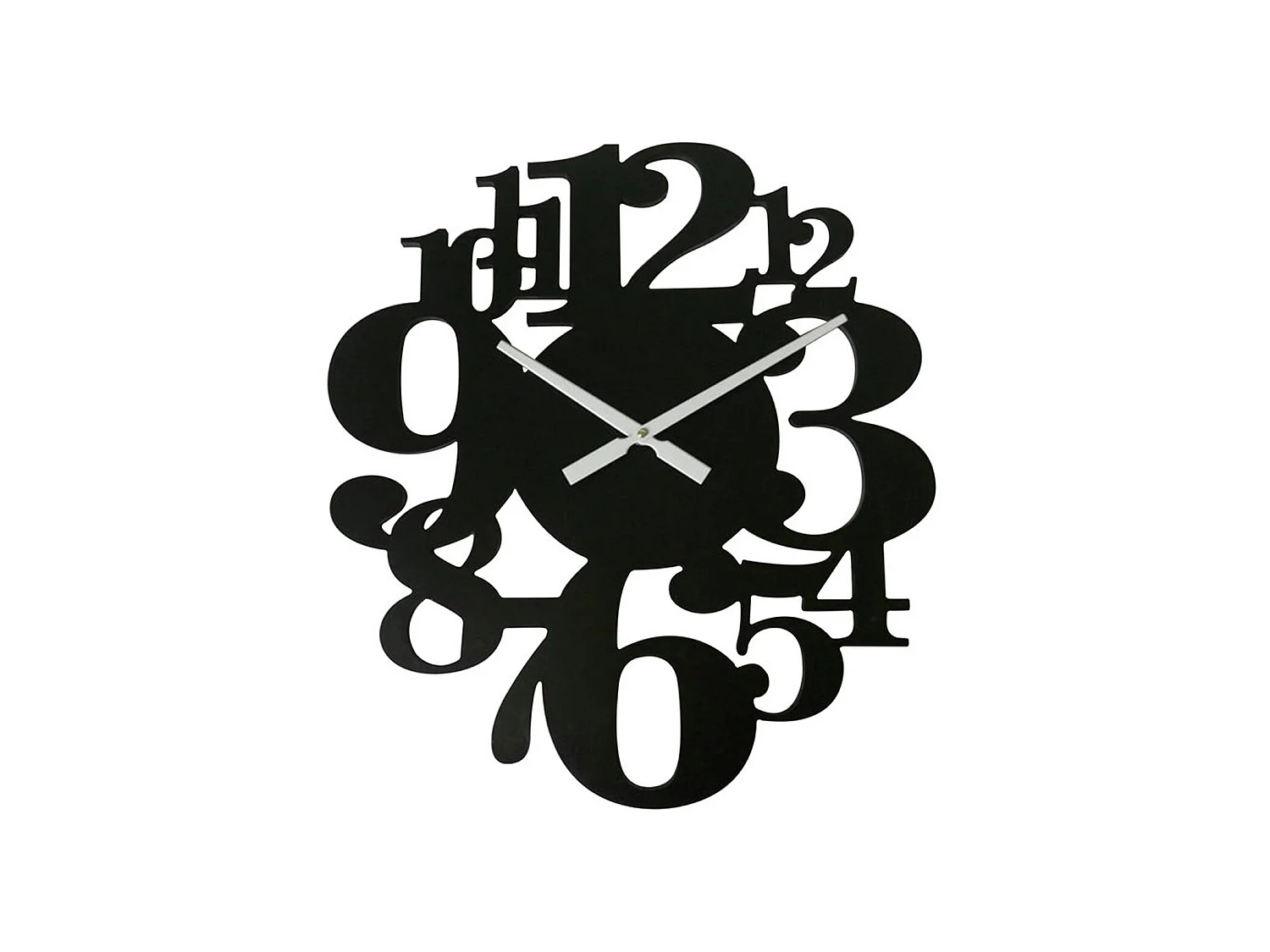 Orologio Da Appendere Orologi Mdf Nero Numeri Grandi 55x50x4,5