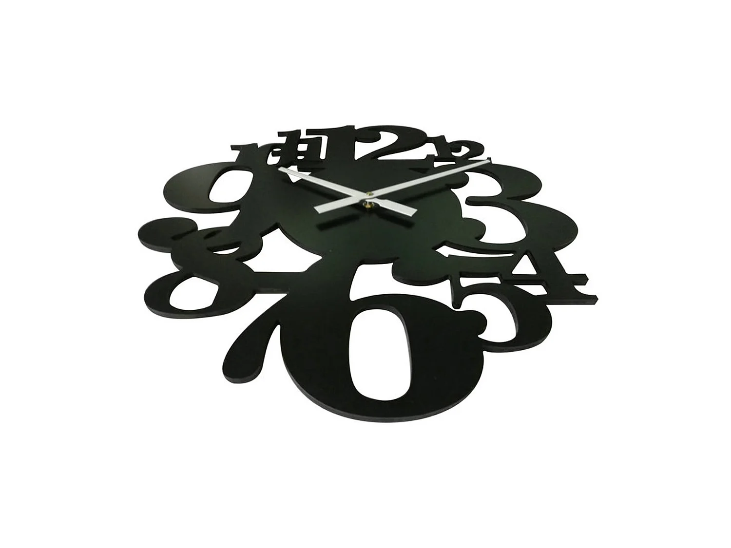 Orologio Da Appendere Orologi Mdf Nero Numeri Grandi 55x50x4,5