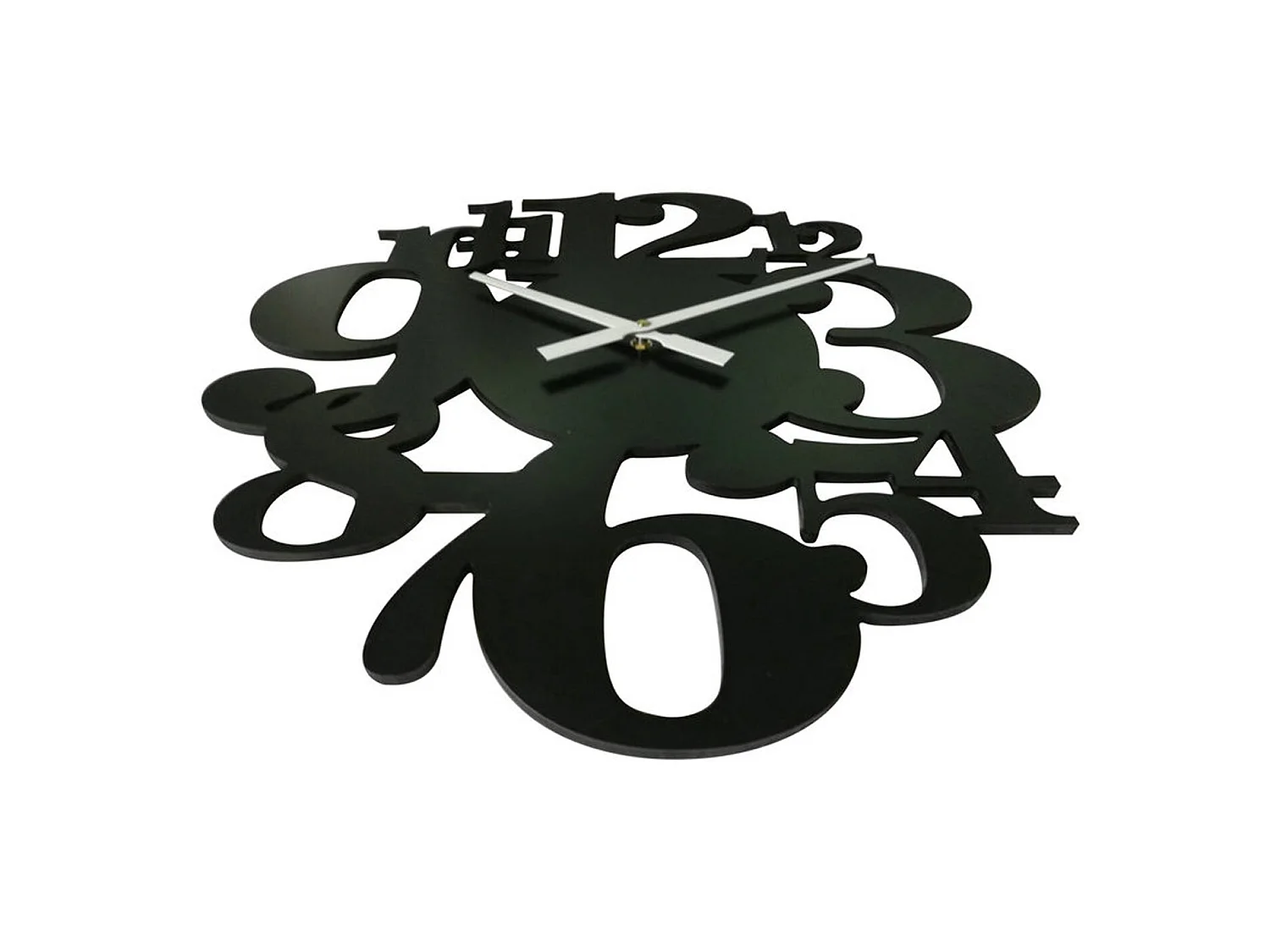 Relógio Suspenso Mdf Preto Grandes Números 55x50x4,5