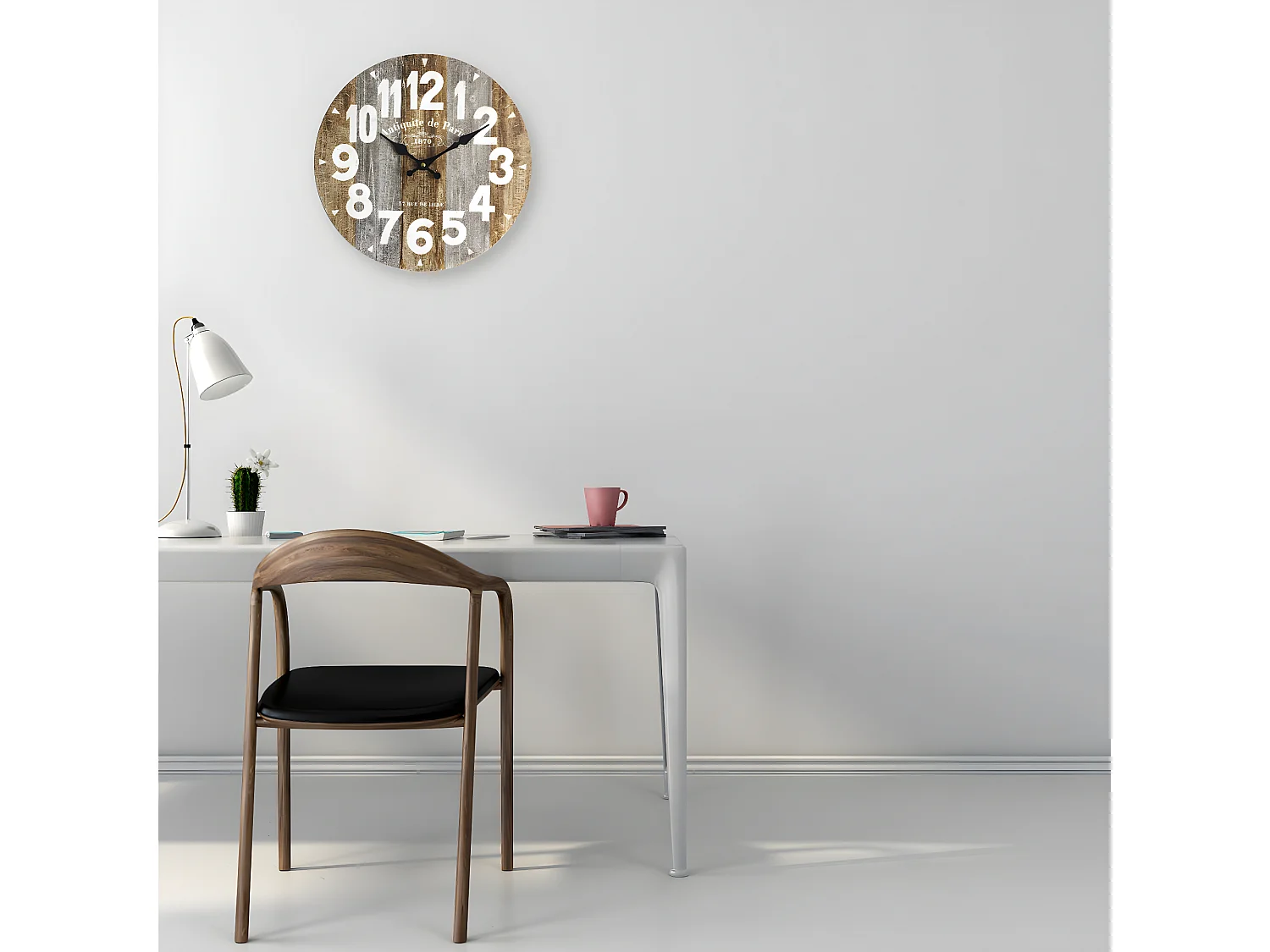 Horloge Murale Horloge Décorative Vintage Rustique 34x34x4