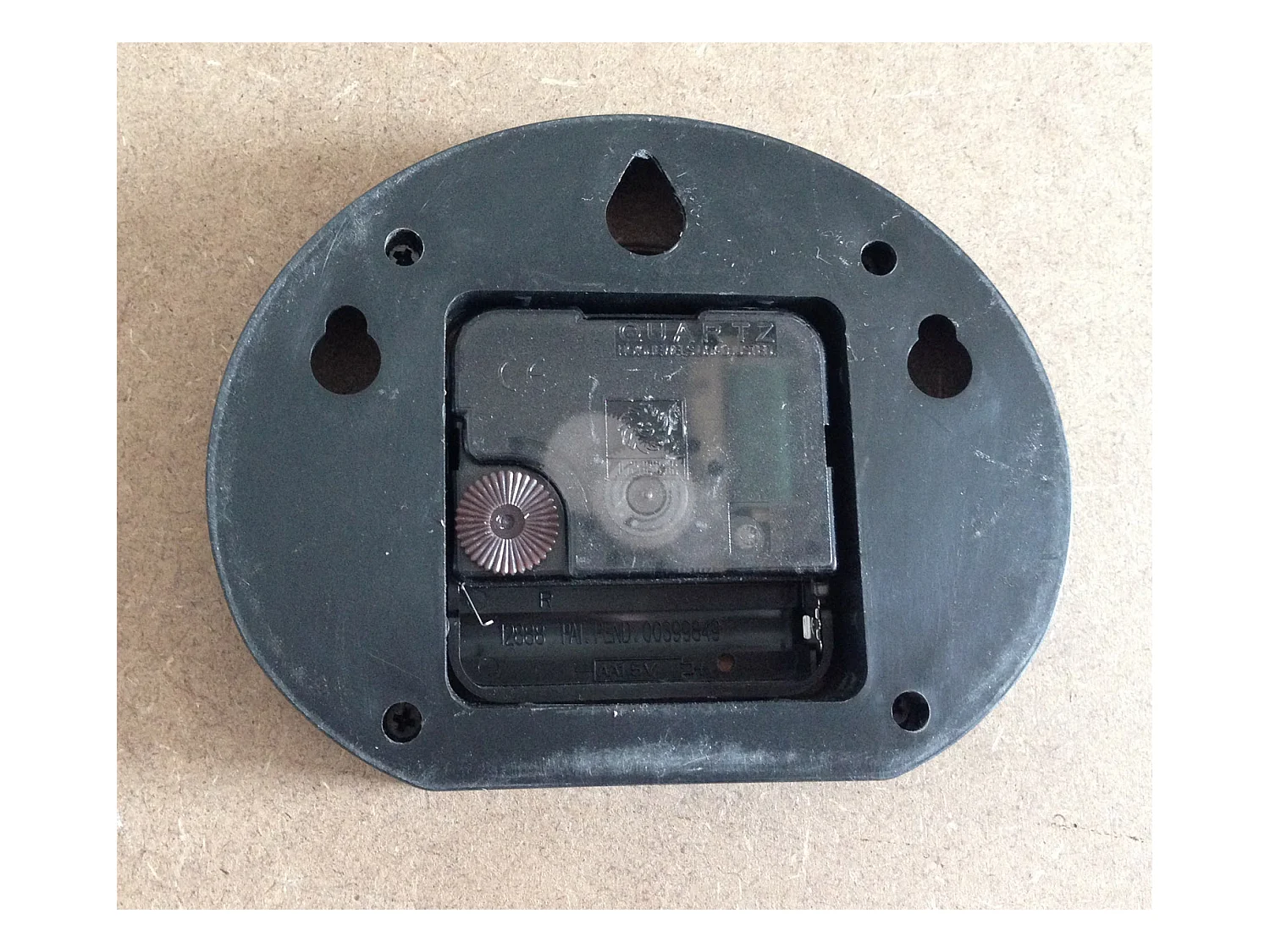 Orologio A Muro Tondo Legno Grigio Bianco Moderno 55x55x4,5