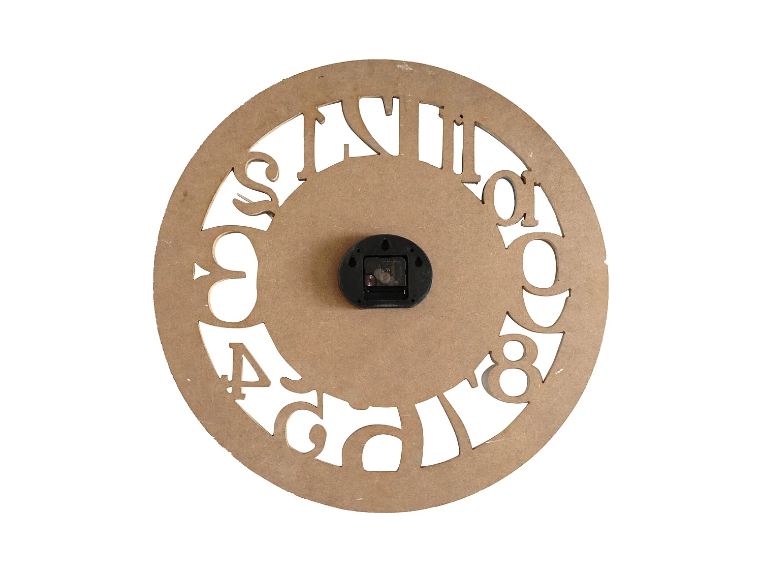 Orologio A Muro Tondo Legno Grigio Bianco Moderno 55x55x4,5