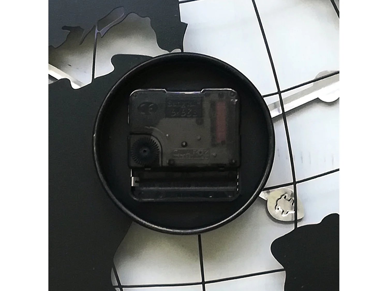 Horloge Murale Ronde Rétro Marron Noir Mdf Analogique 50x50x4,5