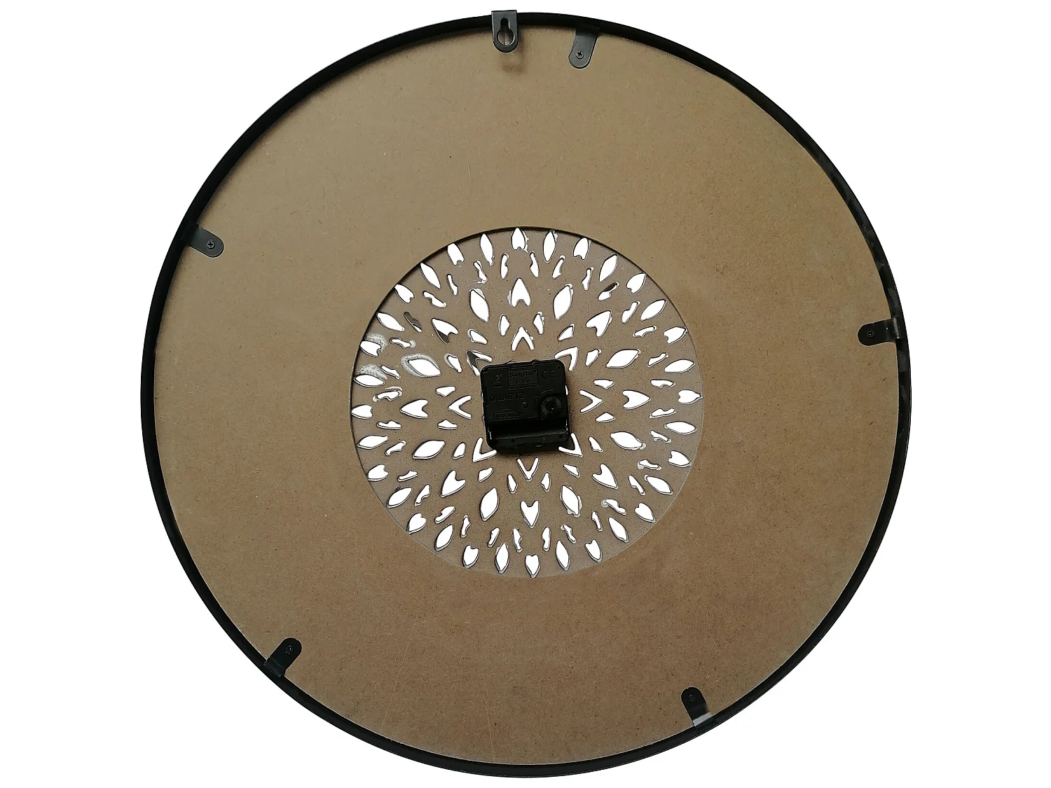 Orologio da Appendere Orologi Muro Marrone Nero Mdf Metallo Stile Vintage