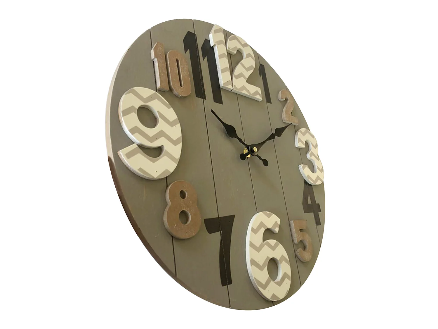 Reloj de pared Relojes Mdf Madera Moderno Gris 40x40x4,5