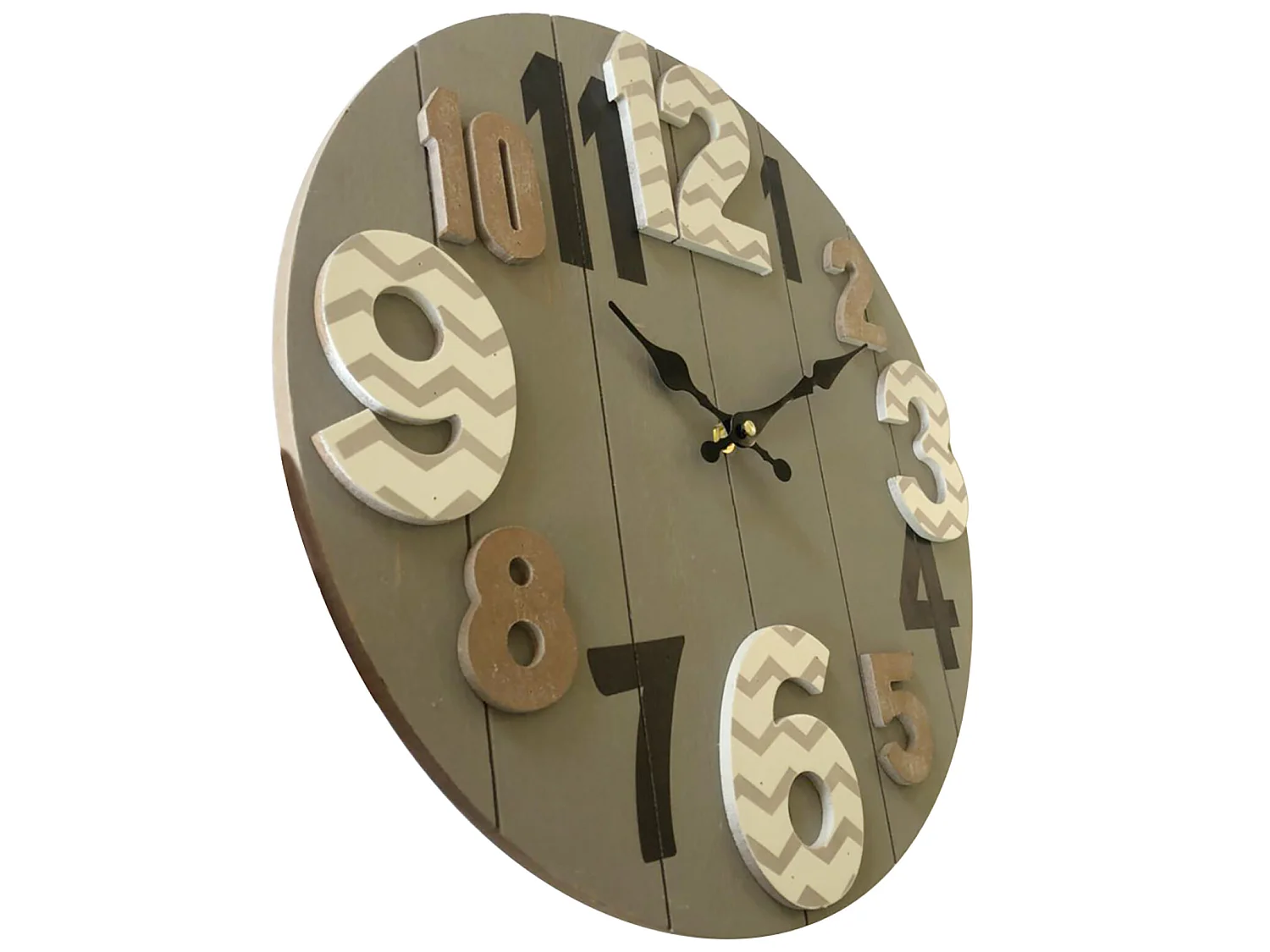 Horloge Murale Horloges Mdf Bois Moderne Gris 40x40x4,5