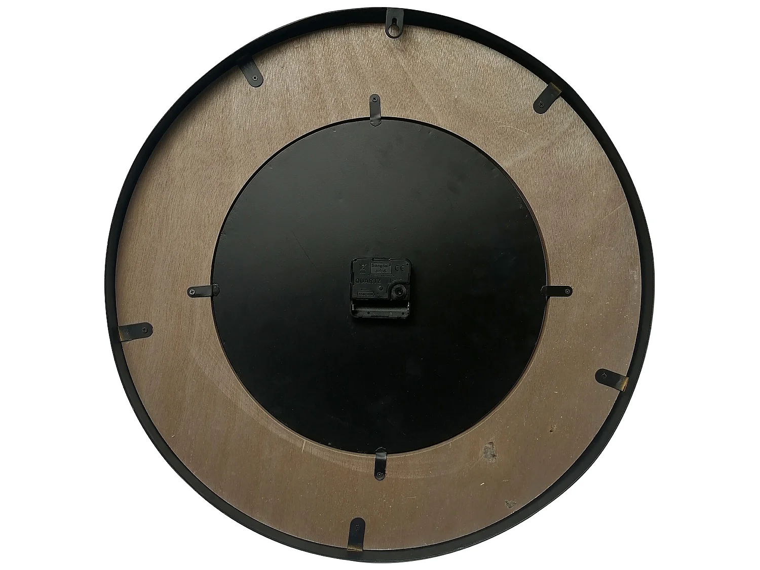 Grande Horloge Murale Blanche Bleue Mdf Metal pour Cuisine Salon