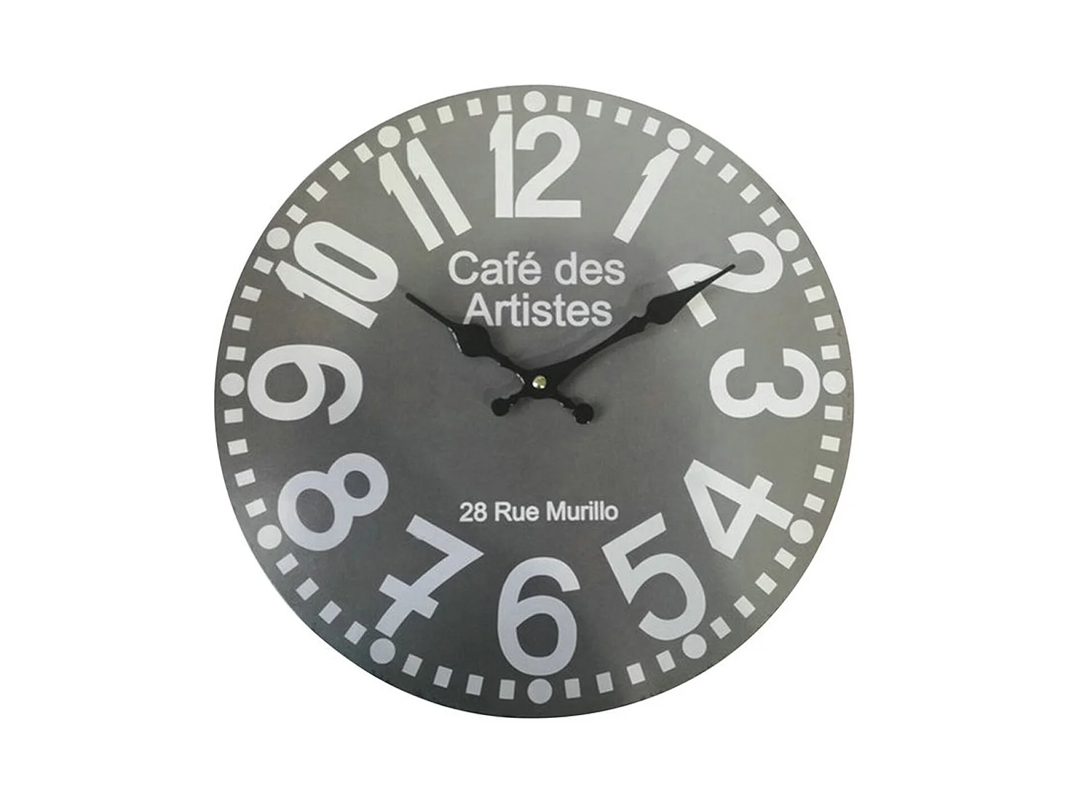 Orologio Parete Orologi Moderni Grigio Tondo Mdf Sala 33,8x33,8x4