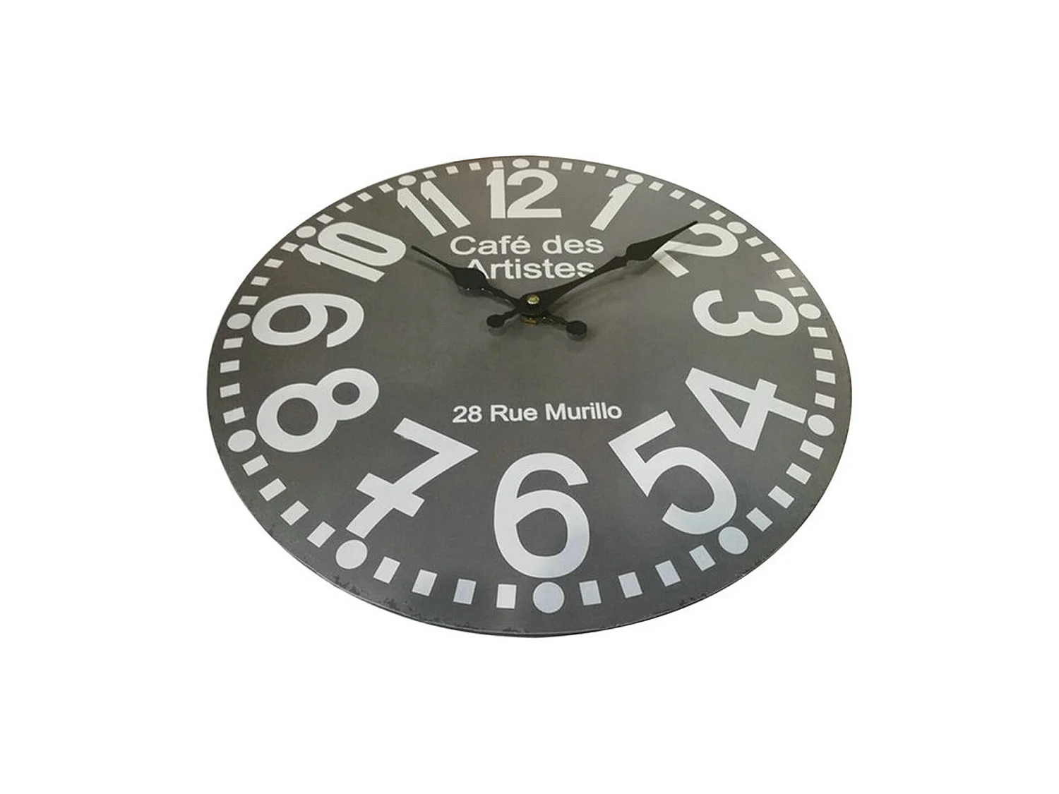 Horloge Murale Horloges Modernes Gris Rond Mdf Hall 33,8x33,8x4