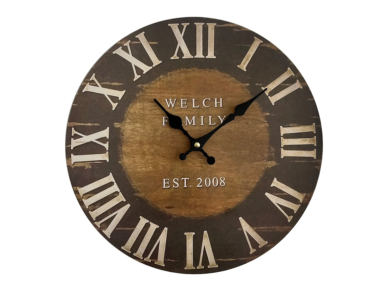 Horloge De Salon Horloge Murale Bois Industrielle 33,8x33,8x4