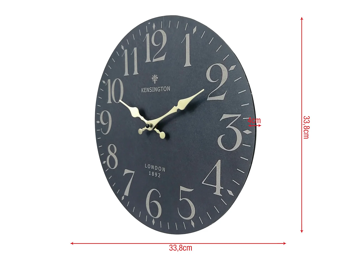 Horloge Suspendue Vintage Noir Jaune Mdf Style Classique Idée Cadeau