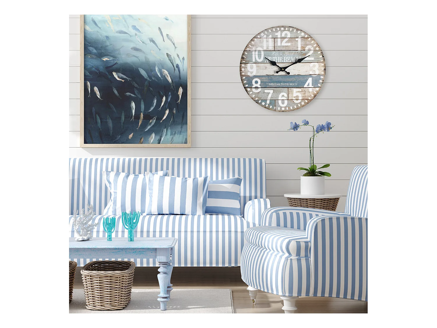 Orologio Da Decorazione Orologi Vintage Shabby 33,8x33,8x4