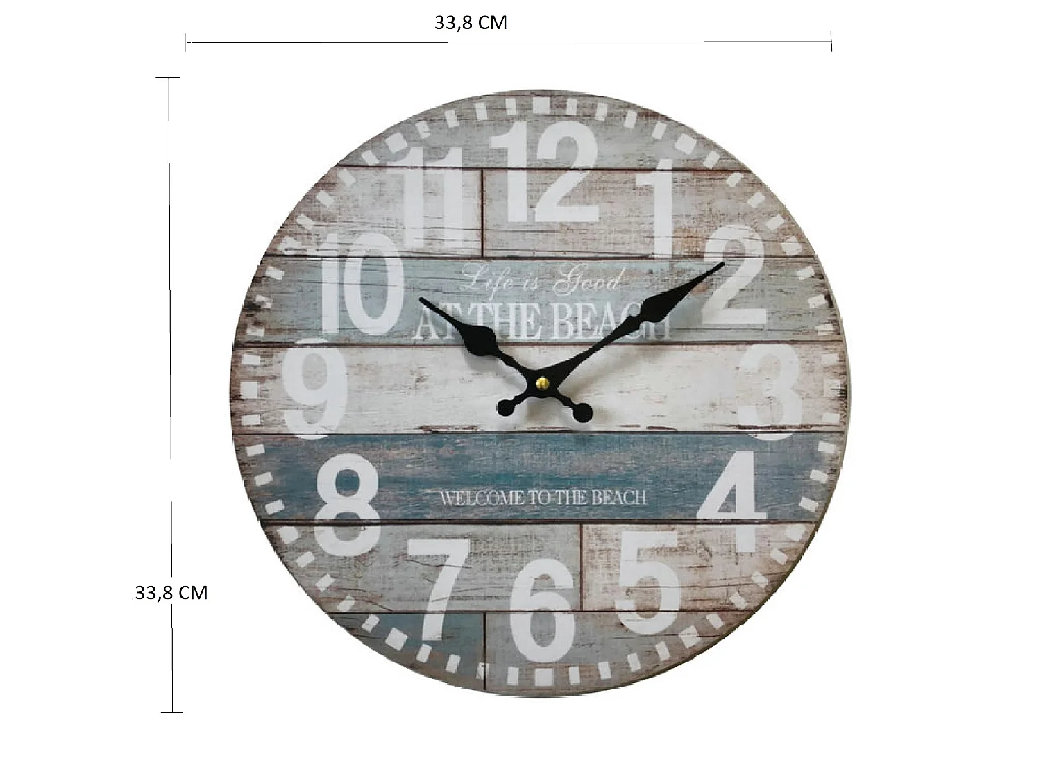 Pendules Horloge Murales Vintage Shabby 33,8x33,8x4