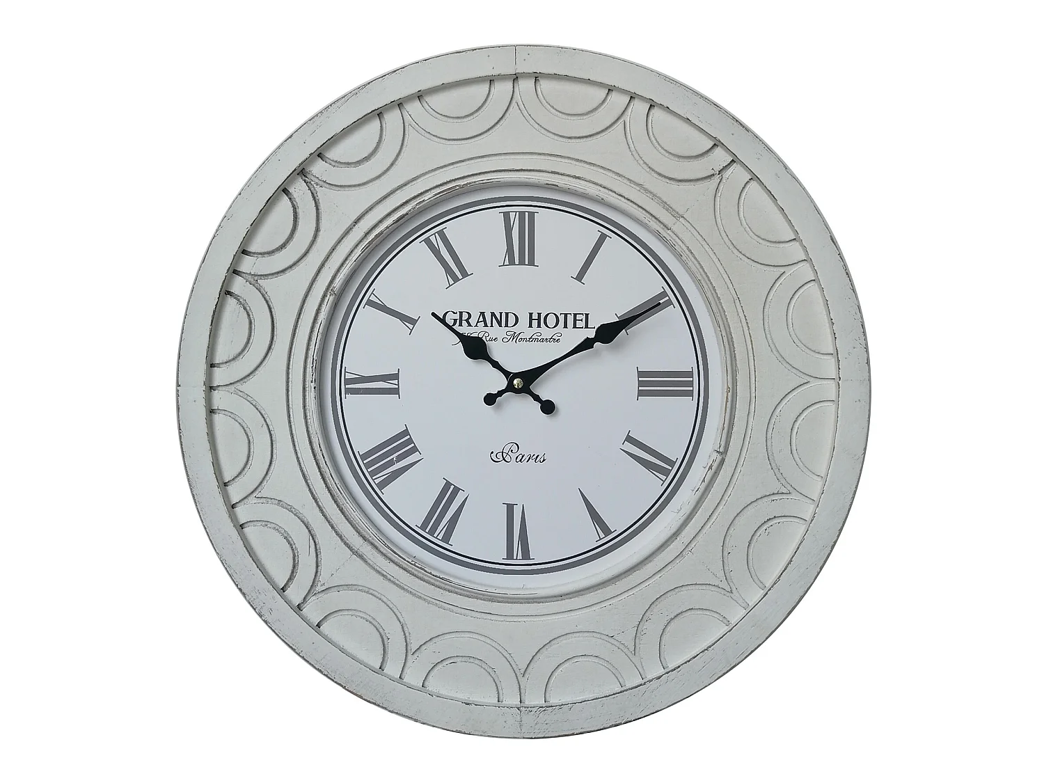 Orologio a Muro Grande Orologi Shabby Mdf Bianco per Cucina Salotto