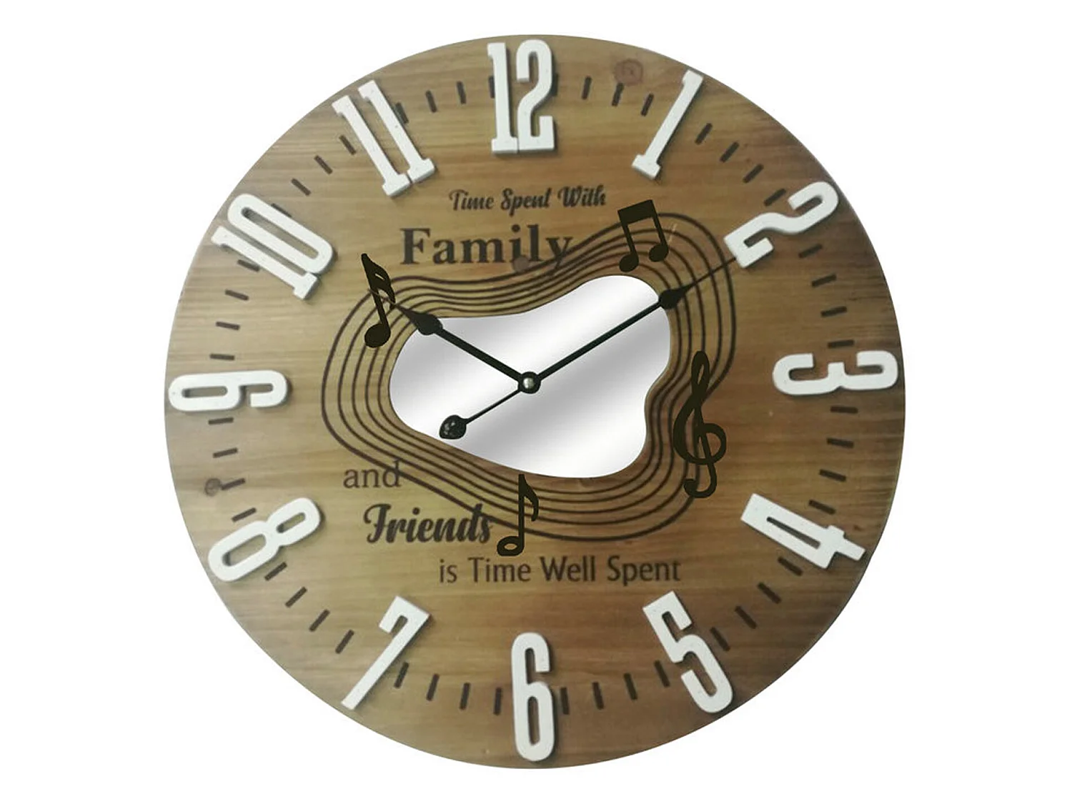 Horloge Murale Grande Mdf Style Friends Family Moderne 50x50x4,5
