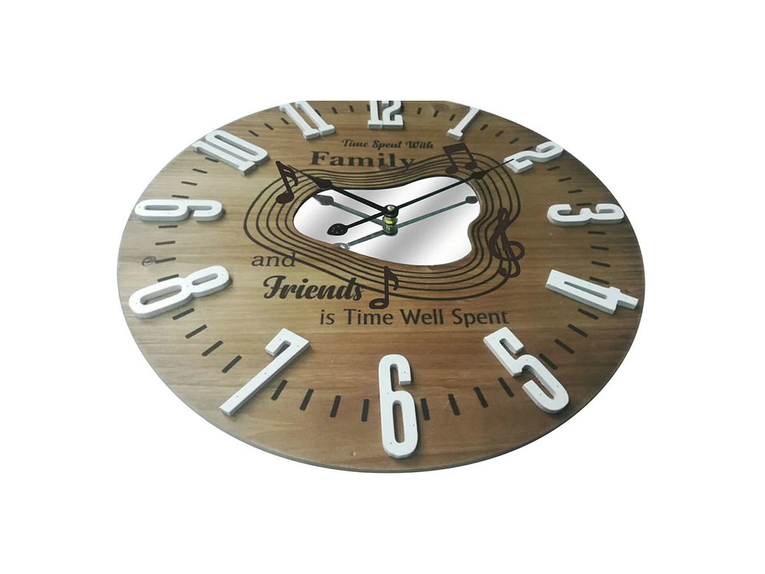 Horloge Murale Grande Mdf Style Friends Family Moderne 50x50x4,5