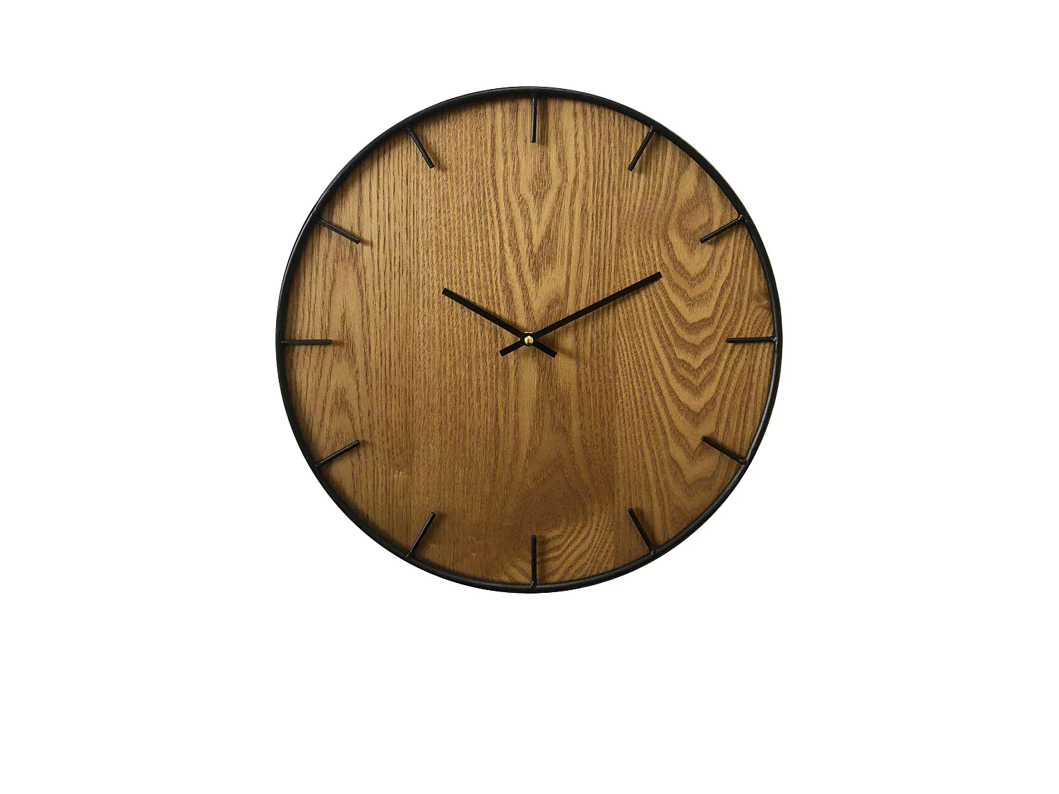 Orologio Arredo Orologi Mdf Marrone Nero Soggiorno 40x40x4,5