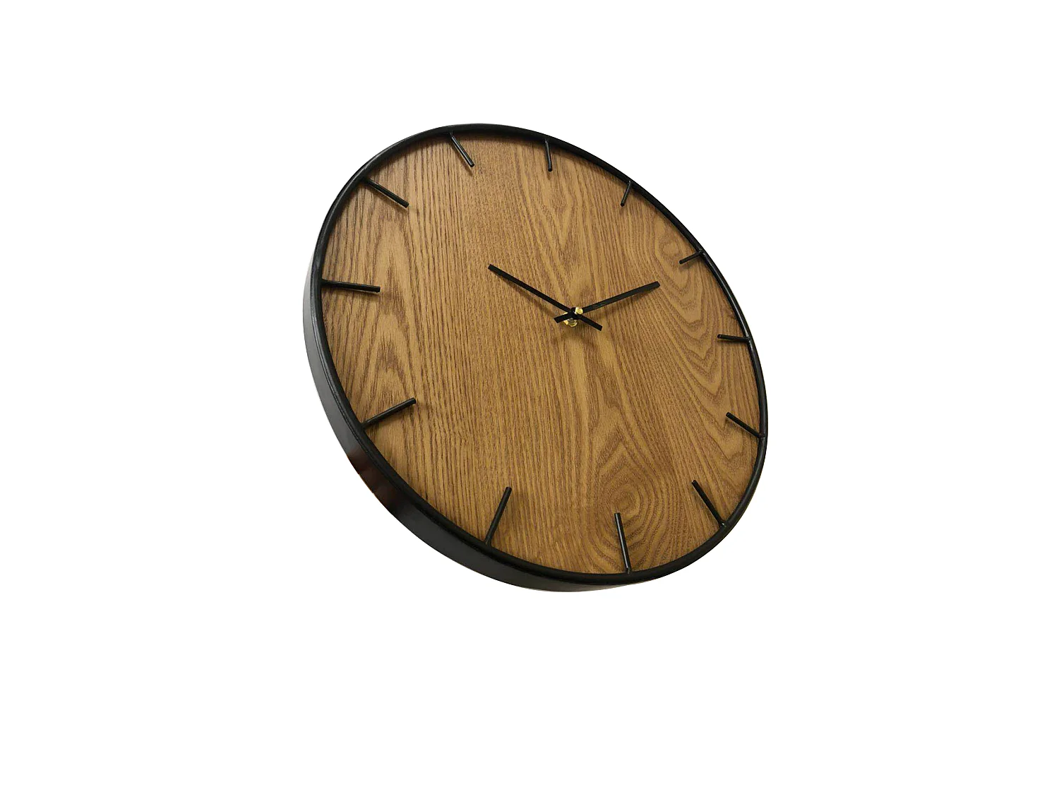 Orologio Arredo Orologi Mdf Marrone Nero Soggiorno 40x40x4,5