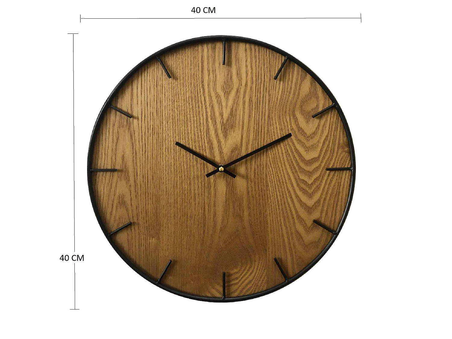 Rebecca Movili Mdf Relógio de sala de estar castanho-preto 40x40x4,5
