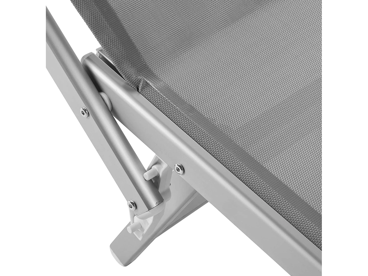 Bain de Soleil en Aluminium Gris Auvent Réglable pour Jardin et Plage