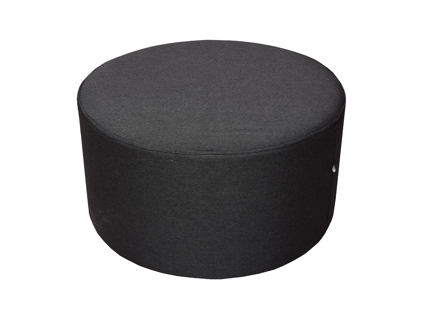 Pouffe Repose-pieds Plat Tissu Noir Mobilier Vintage 25x45x45