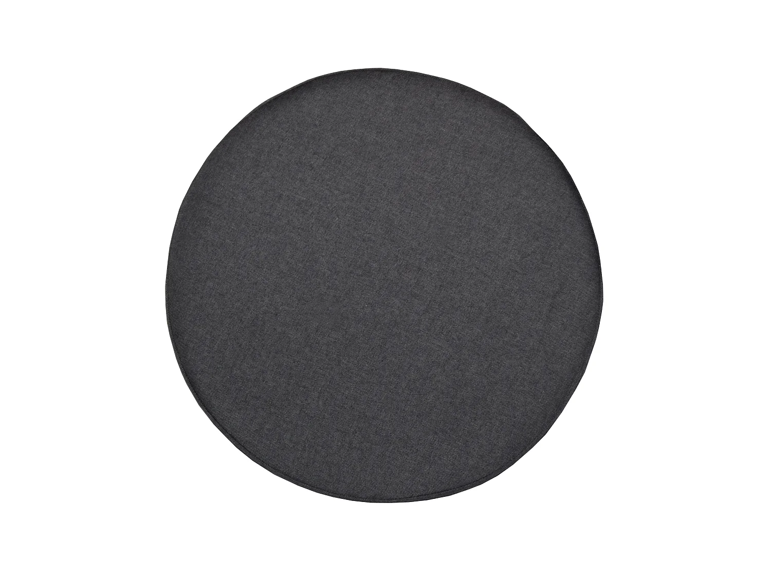 Pouffe Repose-pieds Plat Tissu Noir Mobilier Vintage 25x45x45