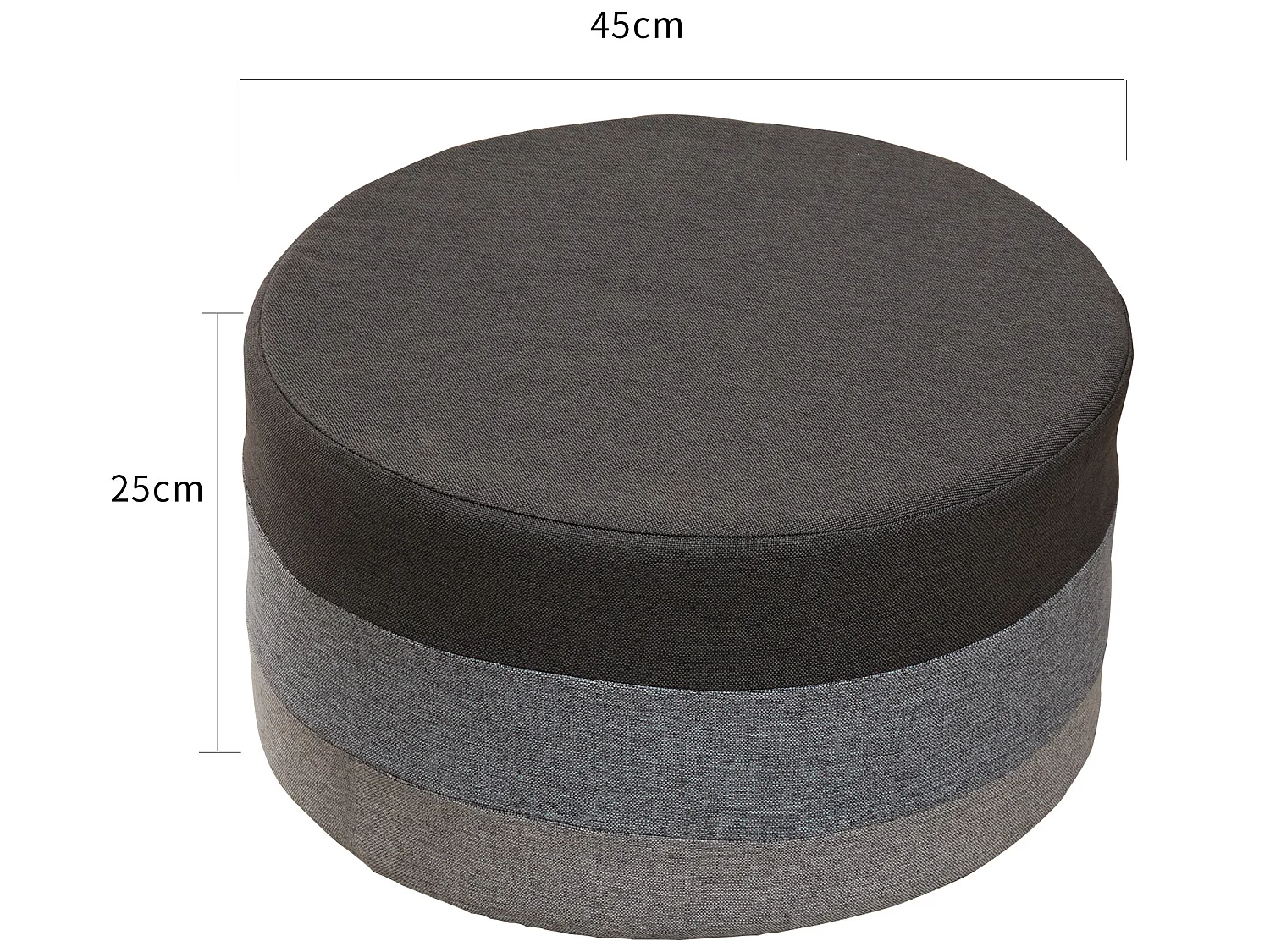 Pouf Repose-pieds Plat Tissu Mobilier Vintage 25x45x45