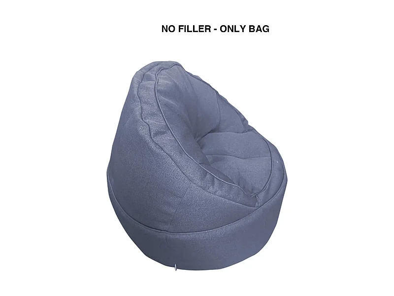 Housse Pouf Canapé Vide Bleu Polyester Fermeture Éclair 70x75x75