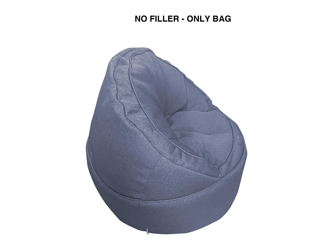 Housse Pouf Canapé Vide Bleu Polyester Fermeture Éclair 70x75x75