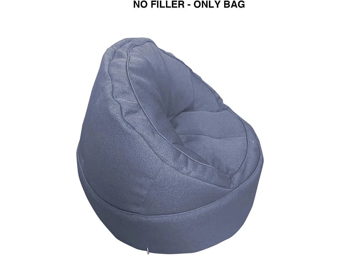 Housse Pouf Canapé Vide Bleu Polyester Fermeture Éclair 70x75x75