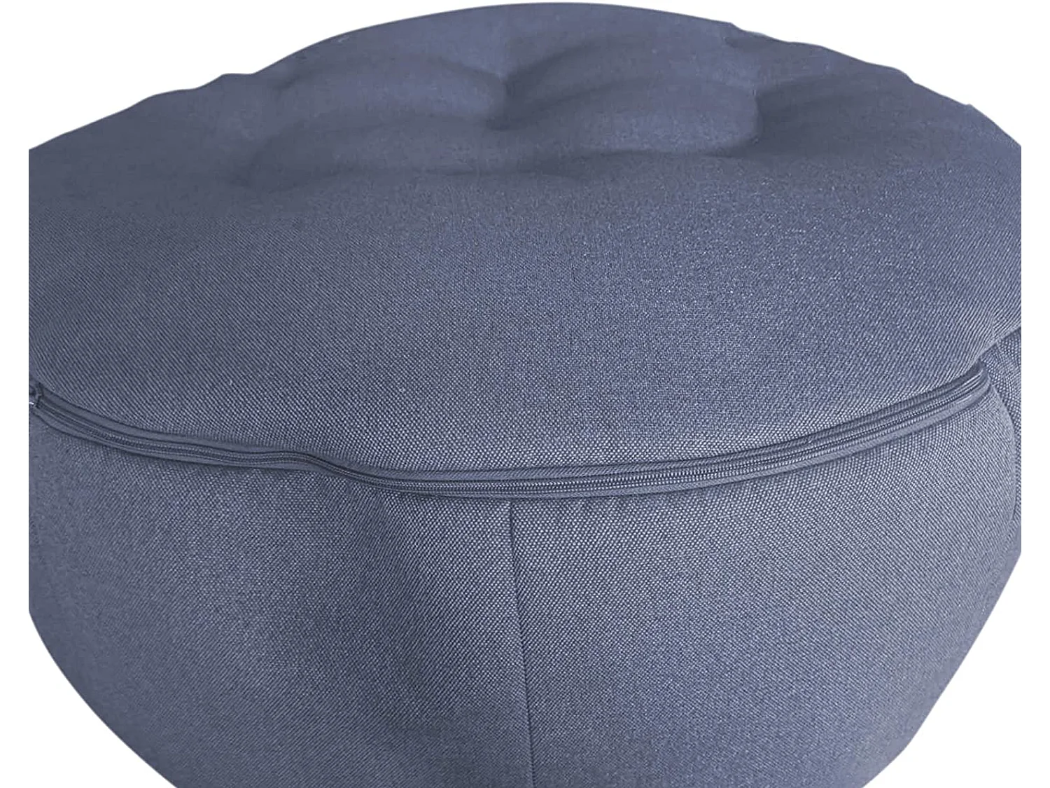 Housse Pouf Canapé Vide Bleu Polyester Fermeture Éclair 70x75x75