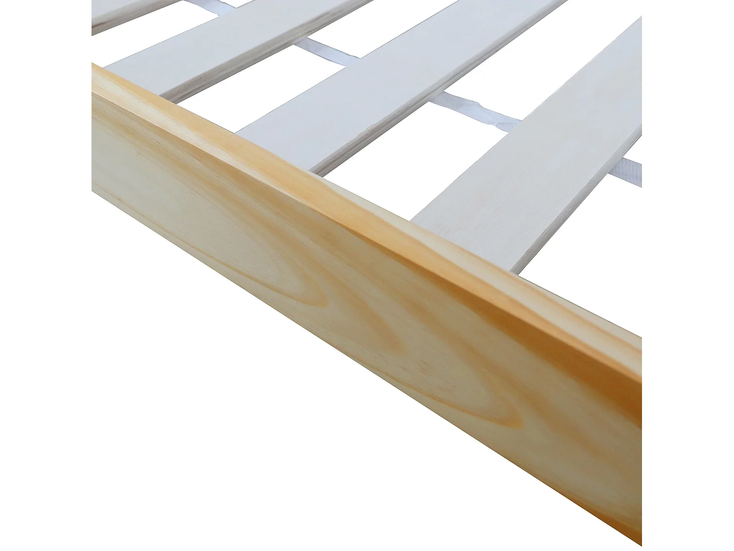 Estrutura Cama de criança Cortina de Madeira Natural 80x160 Quarto de criança