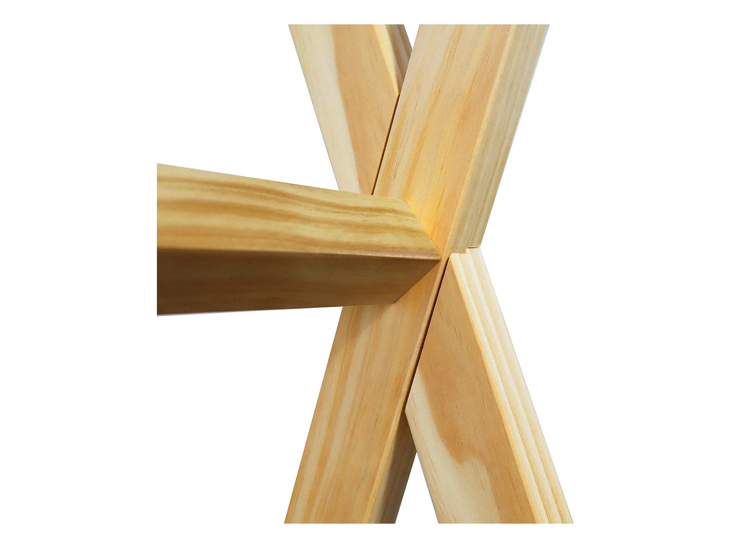 Cadre de lit simple pour enfants rideau en bois naturel 90x200