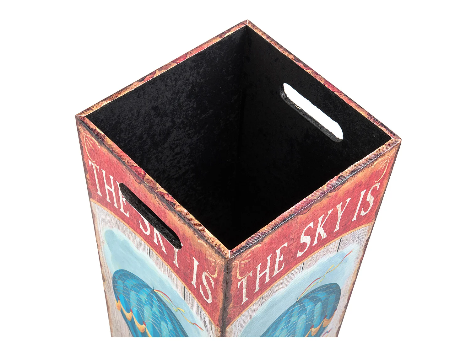 Portaombrello Ombrello Canvas Mdf Bianco Rosso Azzurro 50x21x21