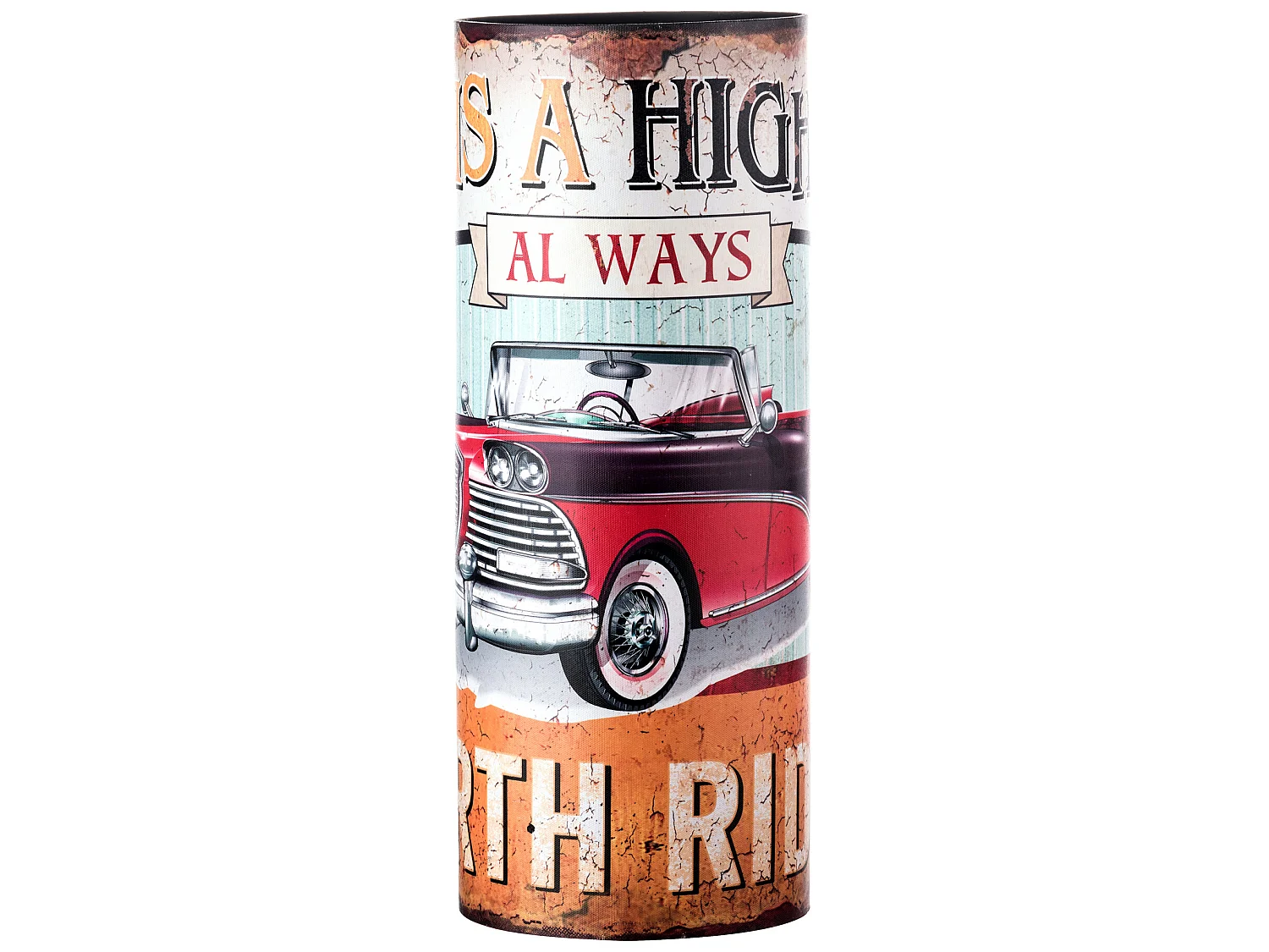 Paragüero Paraguas Mdf Canvas Amarillo Azul Retro 49x20x20