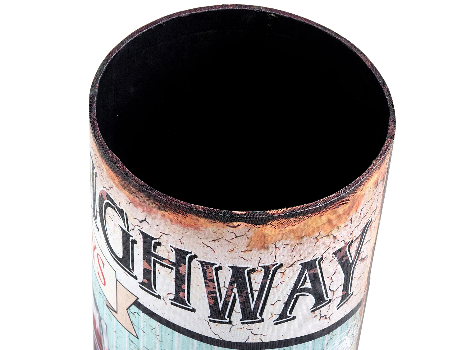 Paragüero Paraguas Mdf Canvas Amarillo Azul Retro 49x20x20