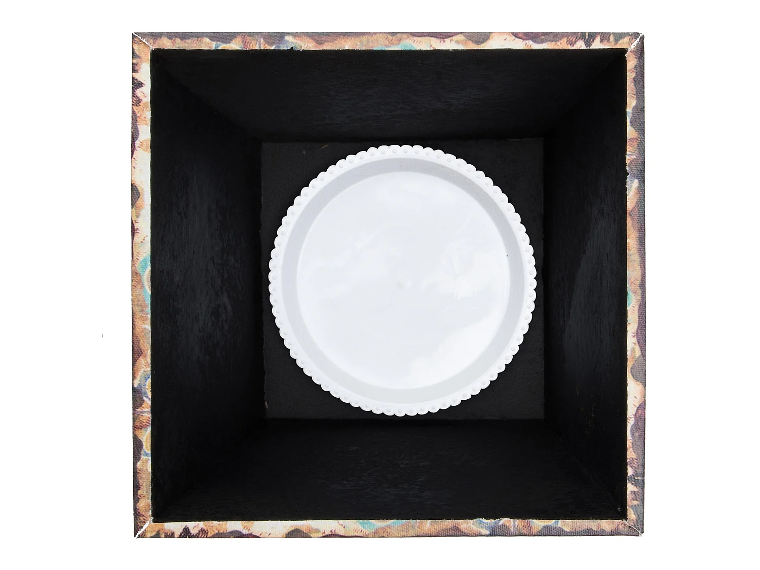 Cestino Gettacarte Pattumiera Bagno Mdf Canvas Bianco 26x20x20