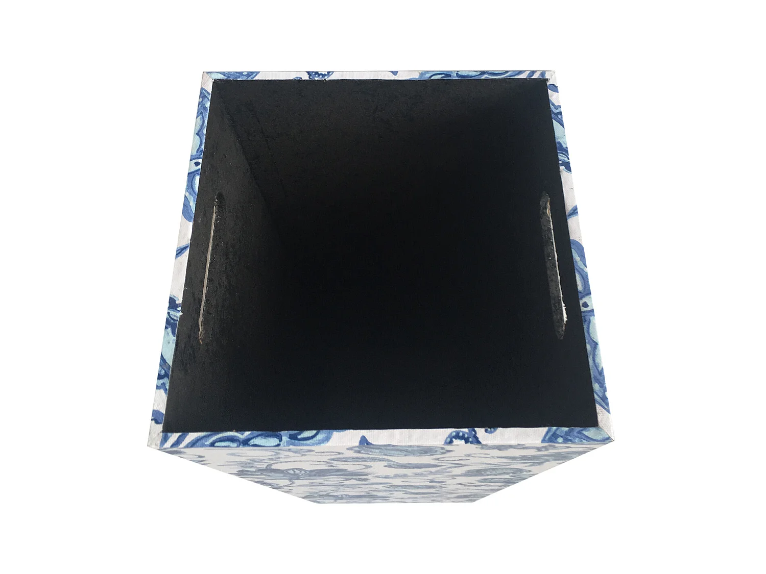 Paraguero Mdf Canvas Blanco Blu Plato de Plástico 50x21x21